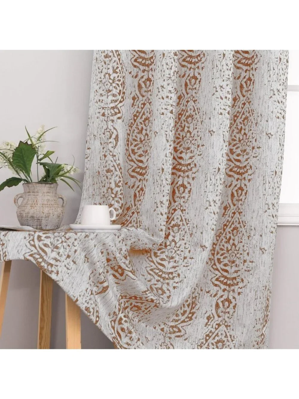 96-Inch Blackout Curtains - Boho Patterned Fall Drapes, 2 Panel Set for Living